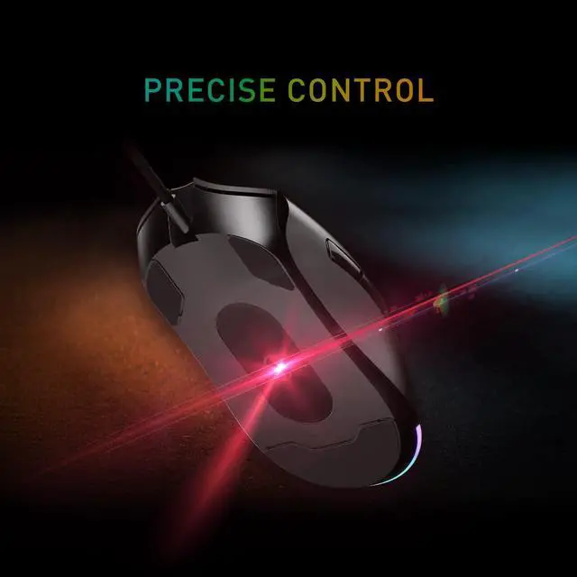 Alt view image 3 of 6 - Forge GM320 Gaming Mouse, 12800 DPI, 20M+ Clicks Micro Switch, Optical Sensor, Ergonomic Ambitextrous Hand Design, RGB Light