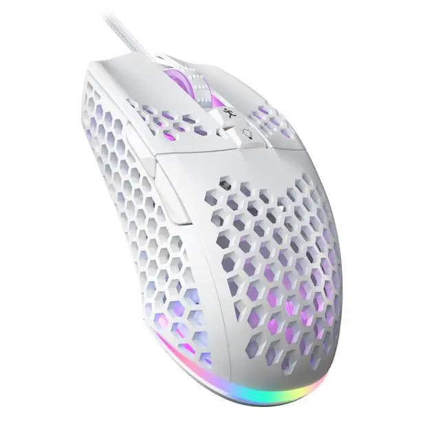 Main image of SM900 Gaming Mouse Wired with RGB,Adjustable 12800 DPI Wired Gaming Mouse with Side Buttons,Computer Mouse for Laptop/PC,White