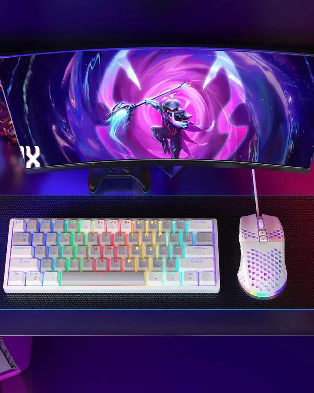 Alt view image 6 of 7 - SM900 Gaming Mouse Wired with RGB,Adjustable 12800 DPI Wired Gaming Mouse with Side Buttons,Computer Mouse for Laptop/PC,White