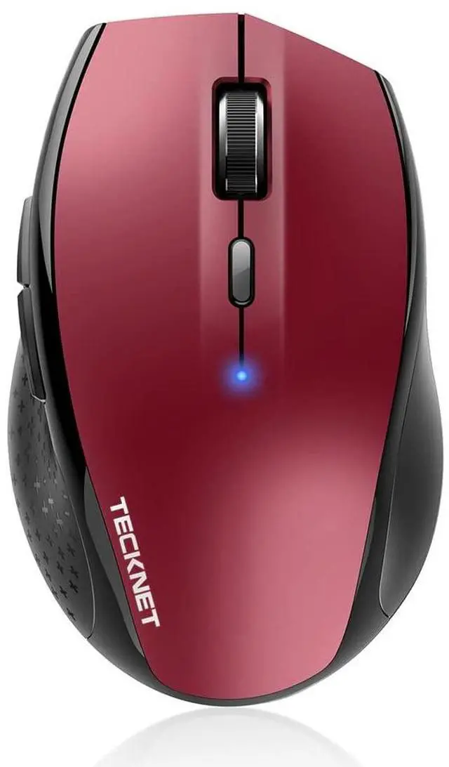 Main image of Bluetooth Mouse, 4800 DPI Wireless Mouse, 2-Year Battery 6 Adjustable DPI, 6 Buttons Compatible with Laptop/Windows/Computer - Red