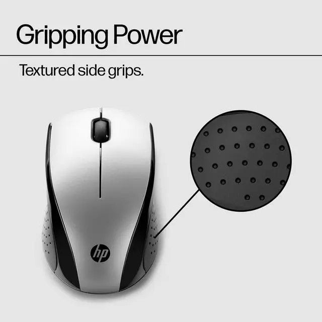 Alt view image 5 of 7 - X3000 G3 Wireless Mouse Silver, up to 15-Month Battery,Scroll Wheel, Side Grips for Control, Travel-Friendly, Blue LED, Powerful 1600 DPI Optical Sensor, Win XP,8, 11 Compatible (683N9AA#ABL)