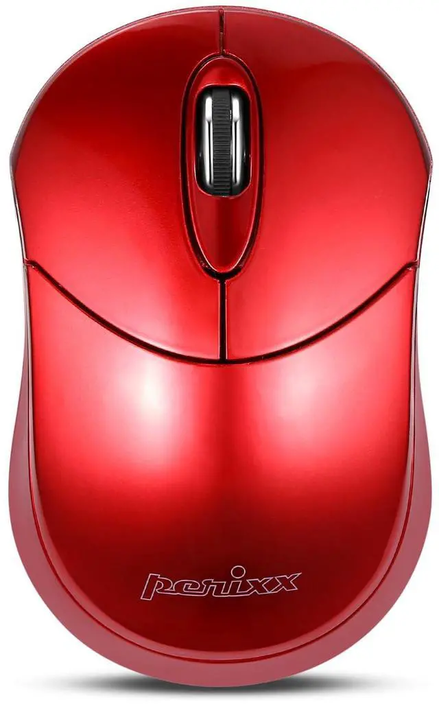 Main image of PERIMICE-802R Bluetooth Wireless Mouse Compact Portable Design for Windows, macOS, iOS, and Android 1200 DPI Optical Sensor Red