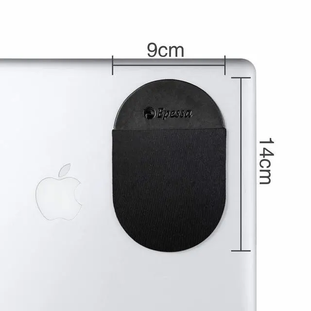 Alt view image 7 of 7 - Universal Stick-On Mouse Pouch, Holder for Wireless Mouse, Sleeve for Laptop, Reusable Adhesive, No Glue Residue, Compatible with iPad or MacBook (Black)