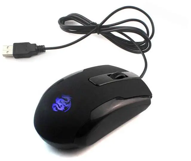 Main image of Left Handed Mouse Logo Laser Engraving and Matte Process 800 DPI Resolution 3D Button Plug and Play Mini USB Wired Mouse Suitable for Laptop