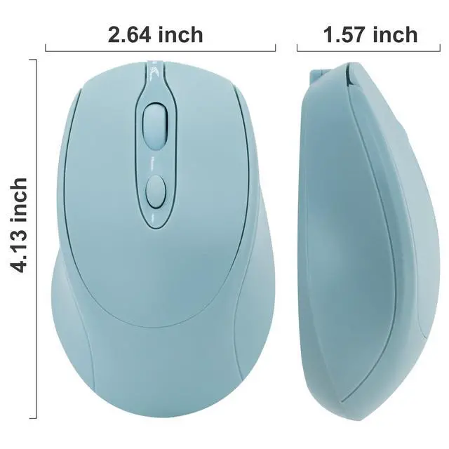 Alt view image 7 of 7 - Bluetooth Mouse,Rechargeable Wireless for Laptop/iPad/MacBook Pro/Air, Silent Portable Slim for Surface Pro/PC/Lenovo/Samsung Tablet (Blue)