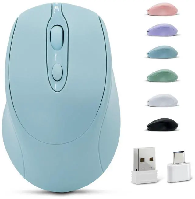 Main image of Bluetooth Mouse,Rechargeable Wireless for Laptop/iPad/MacBook Pro/Air, Silent Portable Slim for Surface Pro/PC/Lenovo/Samsung Tablet (Blue)