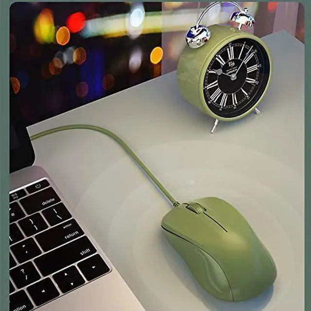 Alt view image 2 of 4 - USB Silent Wired Computer Mouse with Easy Click for Office and Home, 1200DPI, Premium and Portable, Compatible with Windows PC, Laptop, Desktop, Notebook (Green)