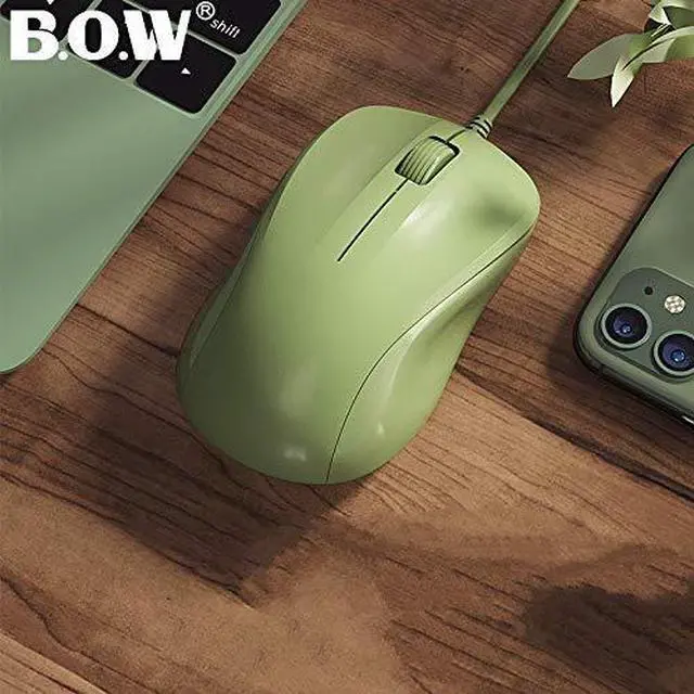 Alt view image 3 of 4 - USB Silent Wired Computer Mouse with Easy Click for Office and Home, 1200DPI, Premium and Portable, Compatible with Windows PC, Laptop, Desktop, Notebook (Green)