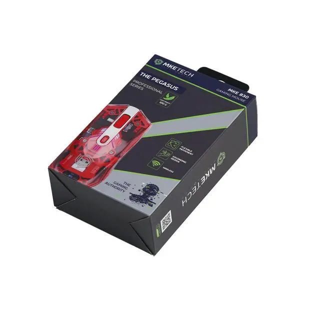 Alt view image 7 of 7 - Wireless Mouse with Transparent Shell and RGB Lighting, Dual-Mode Bluetooth & 2.4GHz, Adjustable DPI, Cyberpunk Style for Office, Gaming, and Creative Work, Red (MKE 830)