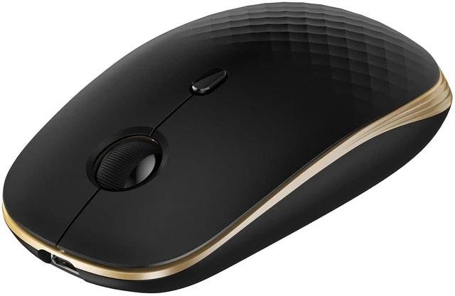 Main image of Rechargeable Slim Portable Silent Computer 2.4 GHz Wireless Mouse | Lightweight Ambidextrous with Nano Receiver, 4000 DPI Optical Tracking 90-Day Battery Life, Compatible with PC, Mac, Laptop