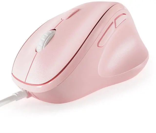 Main image of Ergonomic Mouse Wired for Laptop, PC Computer and Desktop, Ergo Mouse Vertical with Silent Clicks, Up to 3200 DPI Adjustable Mouse Sensitivity, Pink