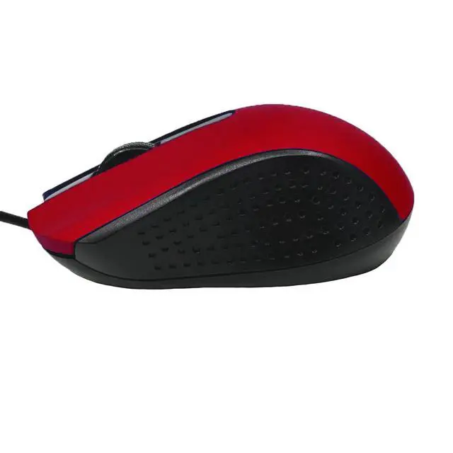 Alt view image 5 of 7 - Ergonomic USB Wired Computer Mouse for Right or Left Hand, with Durable Clicks for PC, Laptop, Desktop, Chromebook, Notebook, Mac (Red)