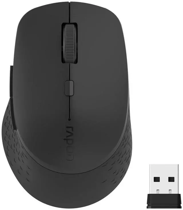 Main image of M300G Silent Wireless Mouse, Bluetooth Mouse for Laptop, 2.4GHz with USB Receiver, 2400 Adjustable DPI Optical Tracking, 1 Year Battery Life, Compatible with PC, Black