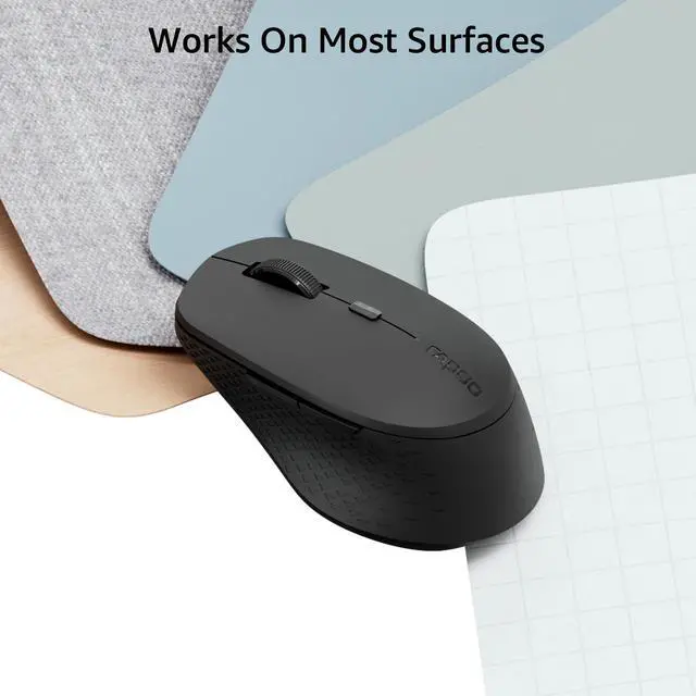 Alt view image 6 of 7 - M300G Silent Wireless Mouse, Bluetooth Mouse for Laptop, 2.4GHz with USB Receiver, 2400 Adjustable DPI Optical Tracking, 1 Year Battery Life, Compatible with PC, Black