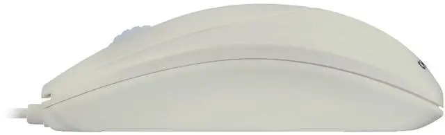 Alt view image 3 of 6 - WheelMouse, Wired Mouse, Retro Style, Symmetrical Design for Right- and Left-Handed Users, Optical Sensor, USB-A (PS/2 Adapter Included), Light Gray