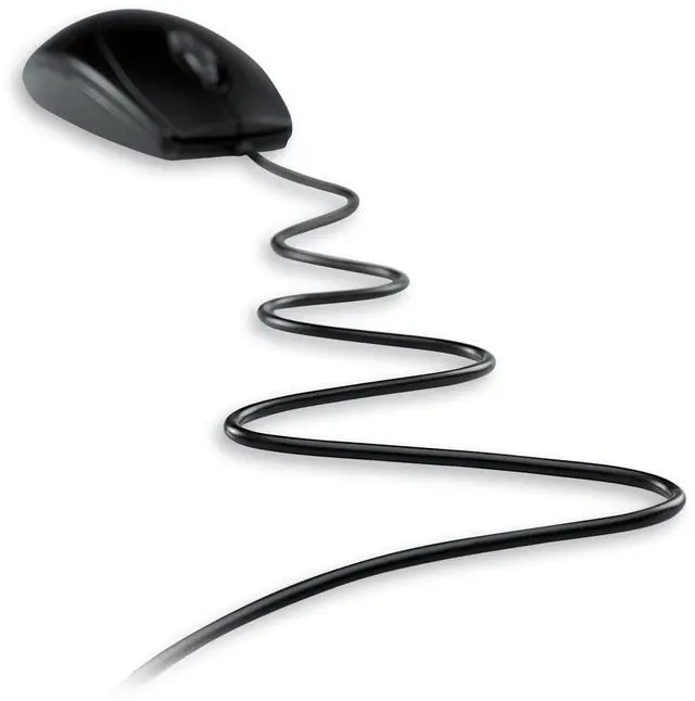 Alt view image 5 of 6 - WheelMouse, Wired Mouse, Retro Style, Symmetrical Design for Right- and Left-Handed Users, Optical Sensor, USB-A (PS/2 Adapter Included), Light Gray