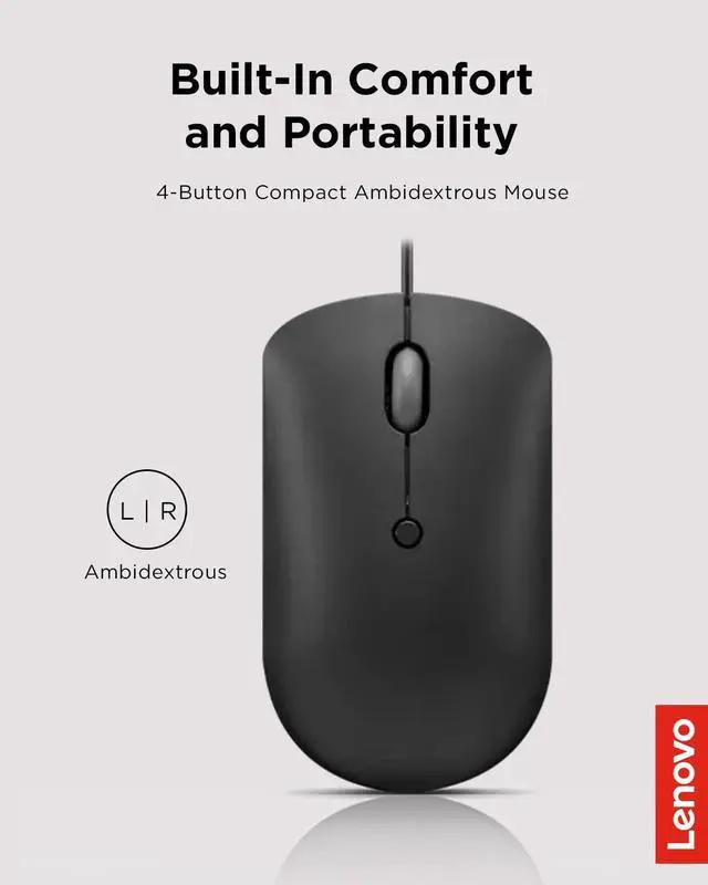 Alt view image 5 of 7 - 400 USB-C Compact Wired Mouse Pocket Friendly Portable Mouse for Notebook or Large Computer Monitor, Black