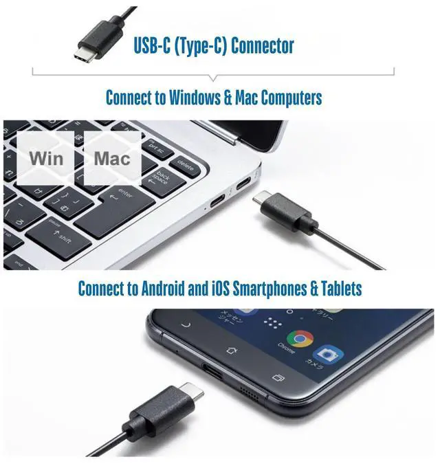 Alt view image 4 of 4 - Wired USB C Mouse, 6-Button Quiet Click Computer Mouse - 4 DPI Speeds, Ergonomic, LED Backlight - Compatible with Mac, Chromebook, HP, DELL XPS, ASUS, Surface, Silent Gaming Mouse Type-C Wired