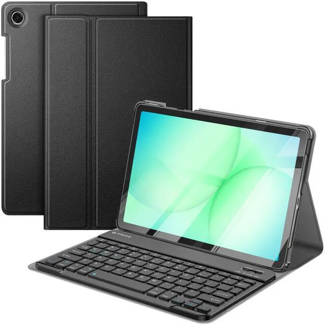 Main image of Keyboard Case for Samsung Galaxy Tab A11+ Plus 2025/ A9+ Plus 11 Inch 2023, Slim Lightweight Stand Cover with Magnetically Detachable Wireless Bluetooth Keyboard, Black