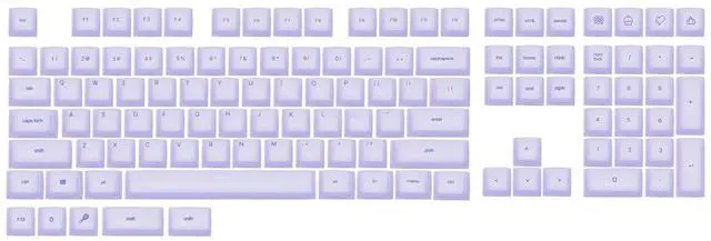 Main image of AegisSil Keycap Set, Silicone Material, Cherry Profile, 113 Keys, 65%/75%/96%/Full Size, Custom Keyboard Keycaps Set for Cherry MX, Kailh, Outemu, Gateron Mechanical Gaming Keyboard (Purple)