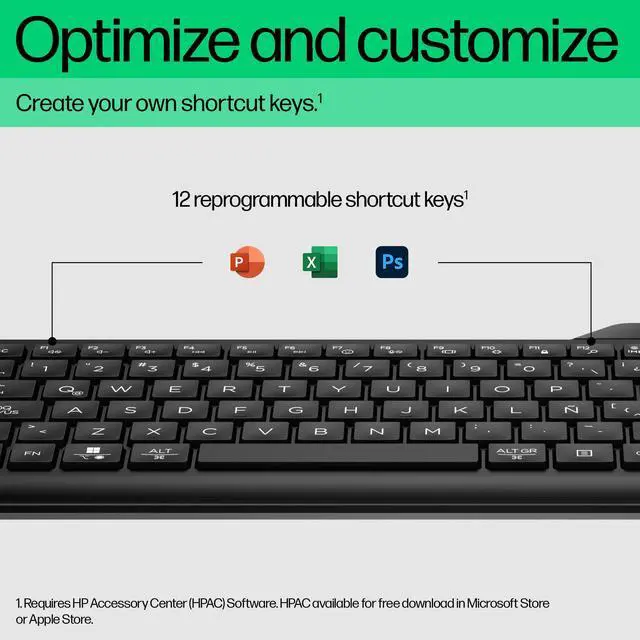 Alt view image 5 of 6 - 460 Multi-Device Bluetooth Keyboard - Bluetooth with Swift Pair to 3 Multi-Devices, Compatible with Windows/Mac/Chromebook, Laptop, Notebook Black (7N7B8AA)