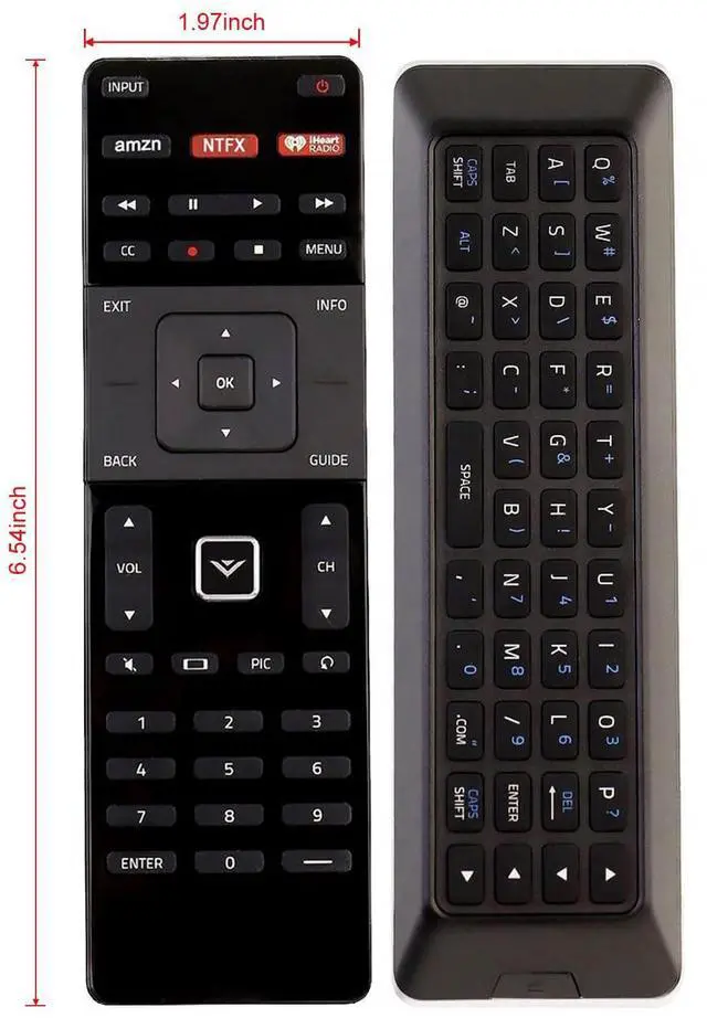 Alt view image 5 of 7 - New XRT500 QWERTY Keyboard with Back Light Remote Replacement fit for VIZIO TV M43-C1 M49-C1 M50-C1 M55-C2 M60-C3 M65-C1 M70-C3 M75-C1 M80-C3 M322I-B1 M422I-B1 M492I-B2 M502I-B1 M552I-B2 M602I-B3
