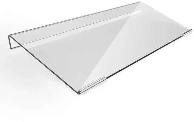Main image of Acrylic Tilted Computer Keyboard Stand for Compact Keyboard, 78 Keys Keyboard, with White Silicone Strip, 11.8 Inch Width