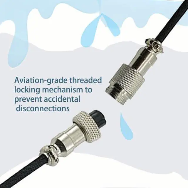 Alt view image 2 of 7 - Custom Coiled USB C Cable for Gaming Keyboard, Double-Sleeved Mechanical Keyboard Cable with Detachable Metal Aviator,USB-C to USB-A (1.8 M,Black)