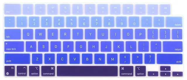 Main image of Keyboard Cover Skin for 2026-2022 MacBook Air 13.6 inch 15.3 inch M5 M4 M3 Chip A3449 A3240 U.S Enter TPU Protector for MacBook Air 13'' 15'' M5 M4 M3 2026 2025 2024 Accessory (Ombre Blue)