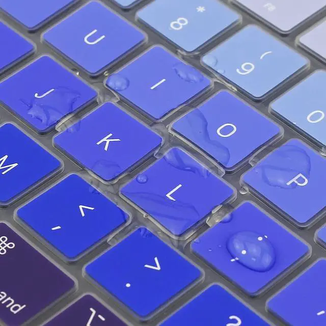 Alt view image 6 of 7 - Keyboard Cover Skin for 2026-2022 MacBook Air 13.6 inch 15.3 inch M5 M4 M3 Chip A3449 A3240 U.S Enter TPU Protector for MacBook Air 13'' 15'' M5 M4 M3 2026 2025 2024 Accessory (Ombre Blue)