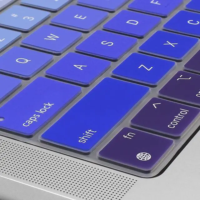 Alt view image 7 of 7 - Keyboard Cover Skin for 2026-2022 MacBook Air 13.6 inch 15.3 inch M5 M4 M3 Chip A3449 A3240 U.S Enter TPU Protector for MacBook Air 13'' 15'' M5 M4 M3 2026 2025 2024 Accessory (Ombre Blue)