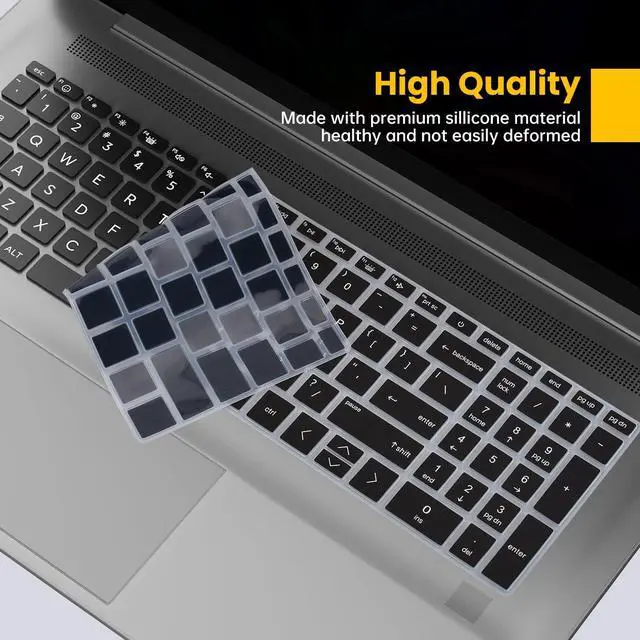 Alt view image 3 of 7 - 2PCS Keyboard Cover Skin for 2026 2025 HP 17.3 inch Laptop 17-cn 17-cp Series 17-cn3399nr 17-cp2199nr 17-cp2025dx 17-cp3047nr cp3077nr17-cp3155cl 17-cn5037nr 17t-cn500/cn400/cn300 17z-cp300/cp200