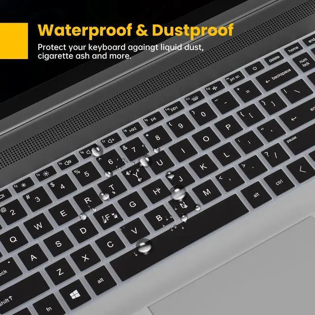 Alt view image 6 of 7 - 2PCS Keyboard Cover Skin for 2026 2025 HP 17.3 inch Laptop 17-cn 17-cp Series 17-cn3399nr 17-cp2199nr 17-cp2025dx 17-cp3047nr cp3077nr17-cp3155cl 17-cn5037nr 17t-cn500/cn400/cn300 17z-cp300/cp200