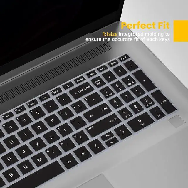 Alt view image 5 of 7 - 2PCS Keyboard Cover Skin for 2026 2025 HP 17.3 inch Laptop 17-cn 17-cp Series 17-cn3399nr 17-cp2199nr 17-cp2025dx 17-cp3047nr cp3077nr17-cp3155cl 17-cn5037nr 17t-cn500/cn400/cn300 17z-cp300/cp200