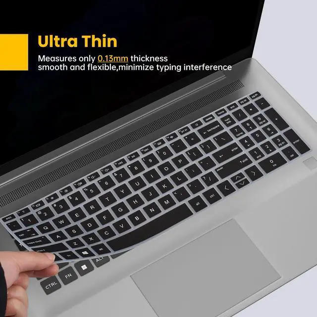 Alt view image 4 of 7 - 2PCS Keyboard Cover Skin for 2026 2025 HP 17.3 inch Laptop 17-cn 17-cp Series 17-cn3399nr 17-cp2199nr 17-cp2025dx 17-cp3047nr cp3077nr17-cp3155cl 17-cn5037nr 17t-cn500/cn400/cn300 17z-cp300/cp200