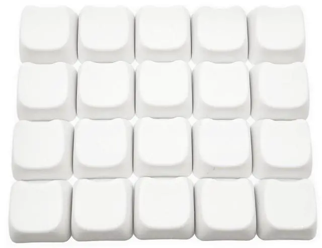 Main image of Cats Head Shaped Keycap PBT Blank Keycaps Brown Series Cute Cat Keycaps 20pcs for MX switches Mechanical Keyboard (White)