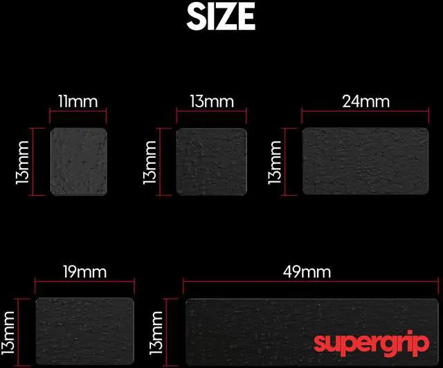 Alt view image 4 of 5 - SUPERGRIP Pre-Cut Keyboard Griptape Pre-Laminated Sweat Absorbing High Performance Universal Anti Slip Mouse Keycap Grip Tape Ultra-Thin 0.5mm (0.02in)