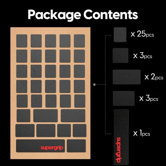 Alt view image 5 of 5 - SUPERGRIP Pre-Cut Keyboard Griptape Pre-Laminated Sweat Absorbing High Performance Universal Anti Slip Mouse Keycap Grip Tape Ultra-Thin 0.5mm (0.02in)