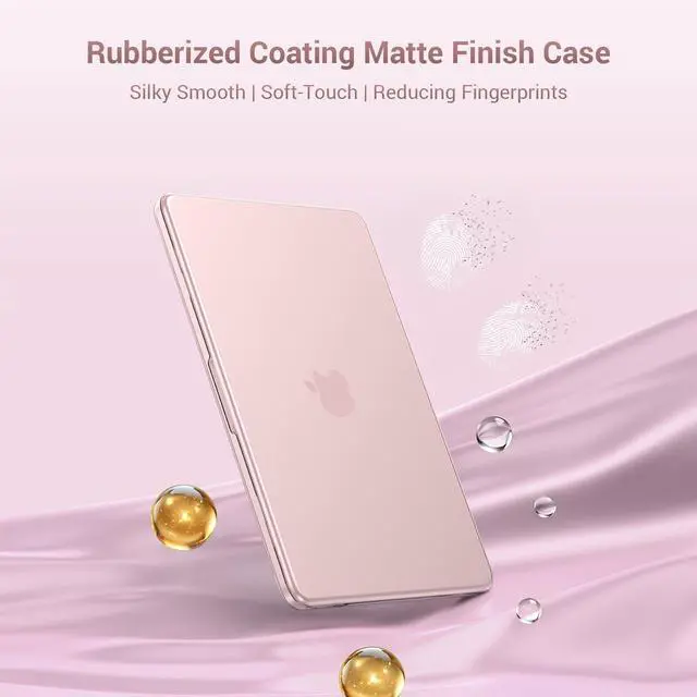 Alt view image 3 of 7 - Crack-Resistant Cover Compatible with MacBook Neo Case 13 inch 2026 Release Model A3404 with A18 Pro Chip, Protective Hard Shell&Keyboard Cover&Screen Film&Type C, Blush