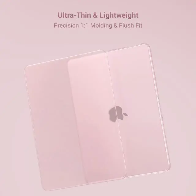Alt view image 5 of 7 - Crack-Resistant Cover Compatible with MacBook Neo Case 13 inch 2026 Release Model A3404 with A18 Pro Chip, Protective Hard Shell&Keyboard Cover&Screen Film&Type C, Blush