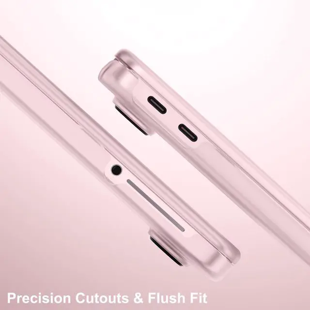 Alt view image 7 of 7 - Crack-Resistant Cover Compatible with MacBook Neo Case 13 inch 2026 Release Model A3404 with A18 Pro Chip, Protective Hard Shell&Keyboard Cover&Screen Film&Type C, Blush