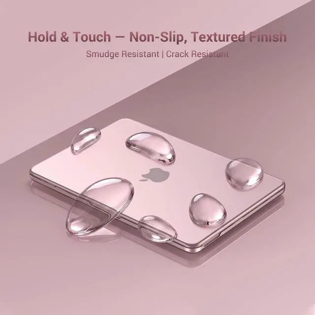 Alt view image 2 of 7 - Crack-Resistant Cover Compatible with MacBook Neo Case 13 inch 2026 Release Model A3404 with A18 Pro Chip, Protective Hard Shell&Keyboard Cover&Screen Film&Type C, Blush