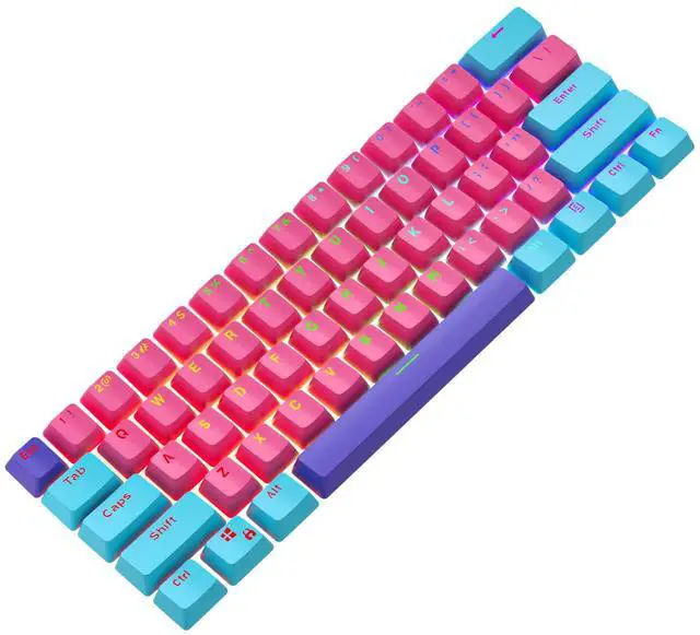 Main image of Keycaps 60 Percent 104 Backlit PBT Key Cap Set for 60% Gaming Keyboard MX Switches(Ahri)