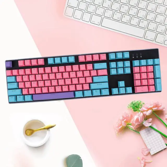 Alt view image 7 of 7 - Keycaps 60 Percent 104 Backlit PBT Key Cap Set for 60% Gaming Keyboard MX Switches(Ahri)