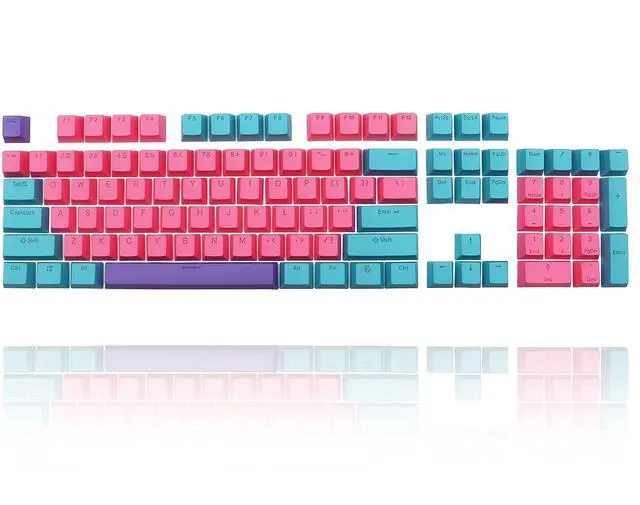 Alt view image 2 of 7 - Keycaps 60 Percent 104 Backlit PBT Key Cap Set for 60% Gaming Keyboard MX Switches(Ahri)
