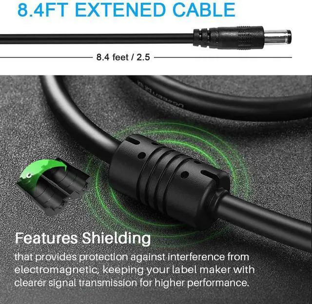 Alt view image 5 of 7 - 9.5V AC/DC Adapter for Casio ADE95100LU - UL Listed Power Supply Charger for Casio Piano Keyboard - Only Compatible for Listed Models (8.4 Ft Long Cord)