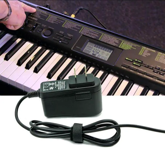 Alt view image 7 of 7 - 9.5V AC/DC Adapter for Casio ADE95100LU - UL Listed Power Supply Charger for Casio Piano Keyboard - Only Compatible for Listed Models (8.4 Ft Long Cord)