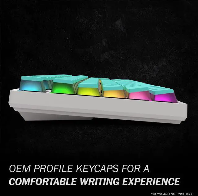 Alt view image 3 of 7 - Pudding Keycaps Set | Doubleshot PBT Keycap Set | Full 108 OEM Profile Key Set | ANSI US-Layout | for Mechanical Keyboard | Compatible with Cherry MX, Gateron, Kailh, Outemu | Blue