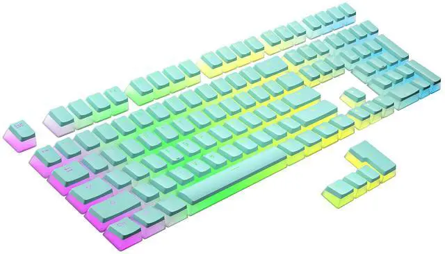 Alt view image 5 of 7 - Pudding Keycaps Set | Doubleshot PBT Keycap Set | Full 108 OEM Profile Key Set | ANSI US-Layout | for Mechanical Keyboard | Compatible with Cherry MX, Gateron, Kailh, Outemu | Blue