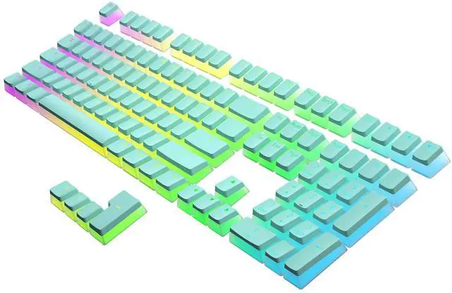 Alt view image 6 of 7 - Pudding Keycaps Set | Doubleshot PBT Keycap Set | Full 108 OEM Profile Key Set | ANSI US-Layout | for Mechanical Keyboard | Compatible with Cherry MX, Gateron, Kailh, Outemu | Blue